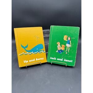 Vintage 1966 Primer Books Jack and Janet, Up and Away